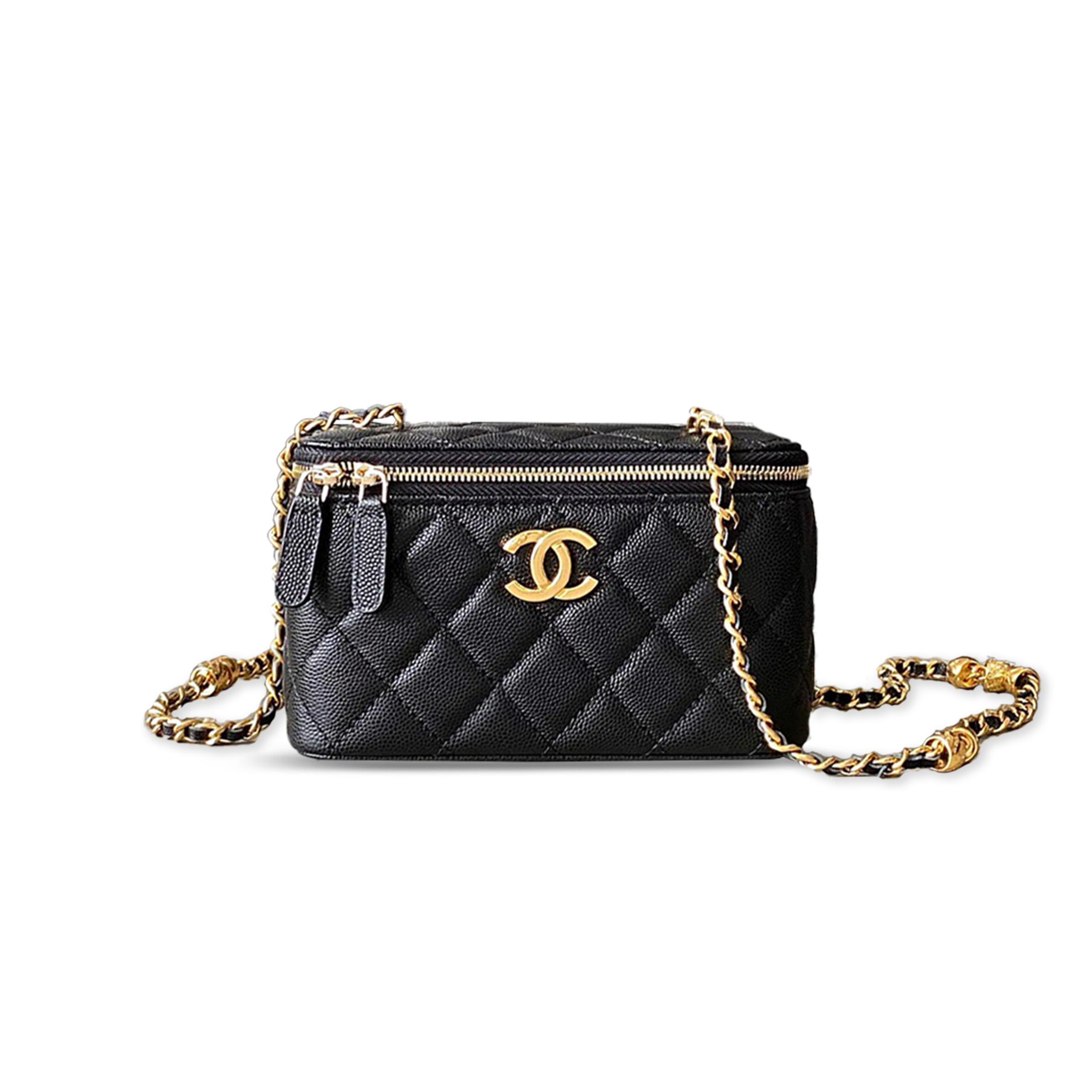 CHANEL MASTER 25C GOLDEN BEADS VANITY CASE 396453 (17*9.5*8cm)
